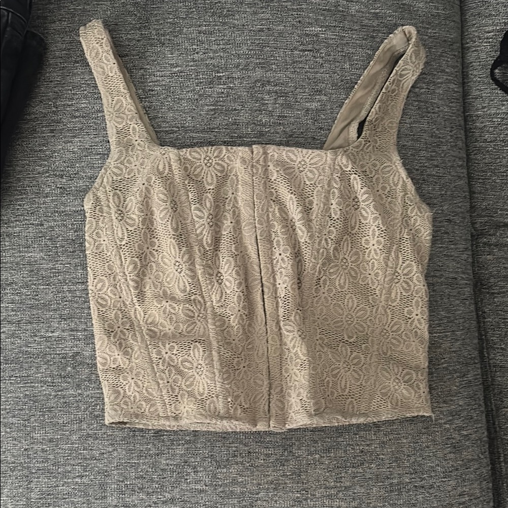 Elegant Cream Lace Women's Top